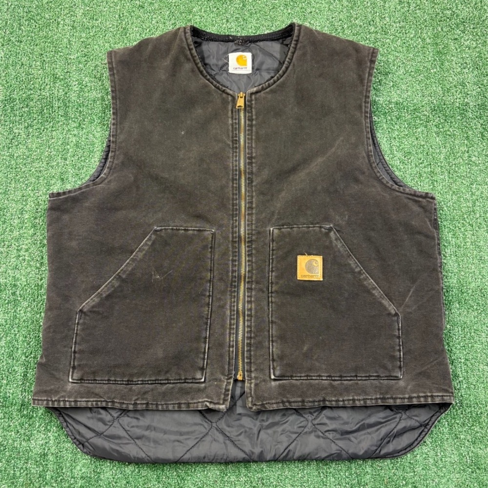 Vintage Carhartt Black Canvas Work Vest